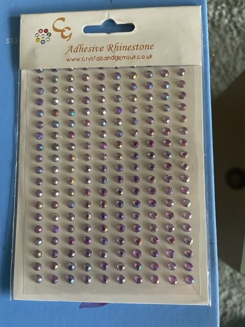 CraftbuddyUS CB002 200x4mm Self Adhesive AB Lilac Diamante Rhinestone Gems Craft