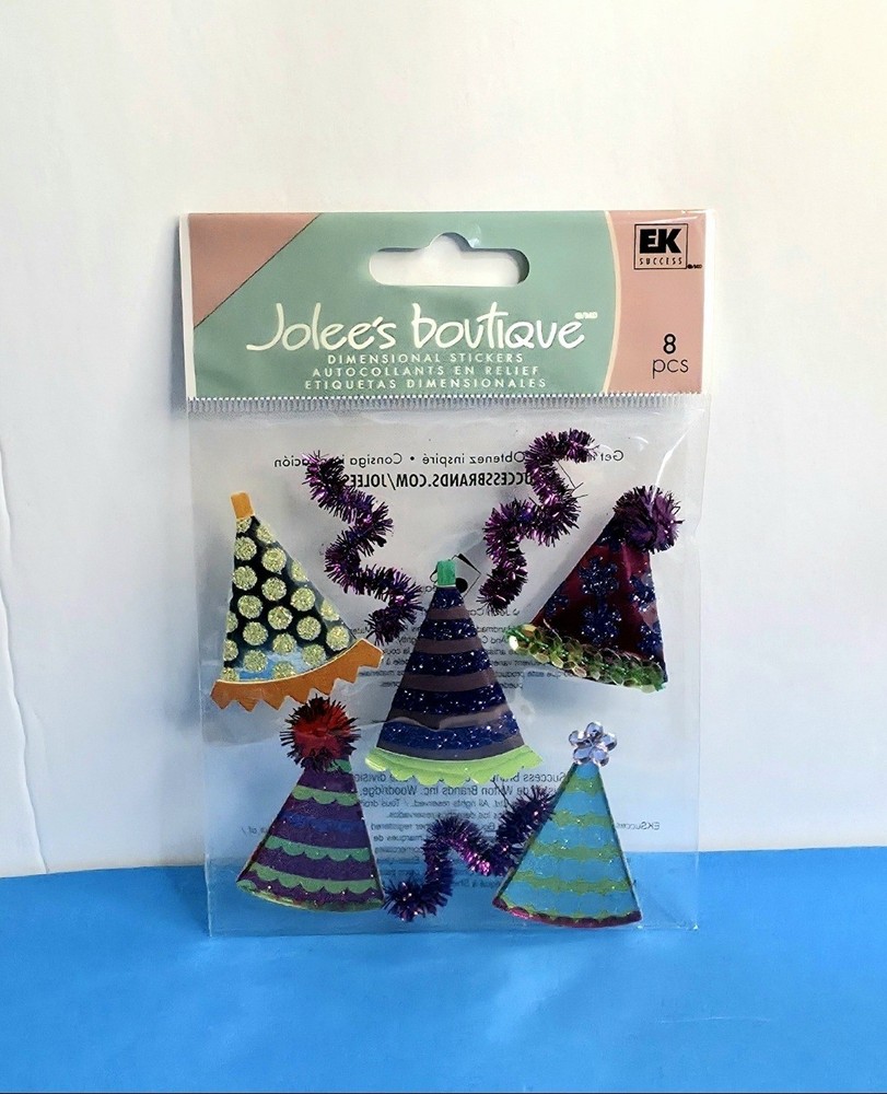 FREE SHIP Jolee’s PARTY HATS Scrapbook Stickers BIRTHDAY CELEBRATION BALLOONS