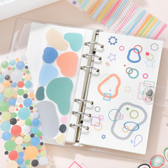 Cute Sticker , 30 Sheets of Small Glitter Stickers for Scrapbook and Planner, Pi