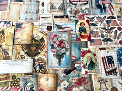 250pcs AMERICA 250 USA JUNK JOURNAL-SCRAPBOOK KIT W/JOURNAL – AUTHENTIC EPHEMERA