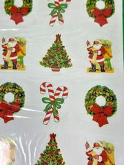 Vintage Christmas Stickers Galaxy Greeting 1996 Holiday 50 stickers per pack