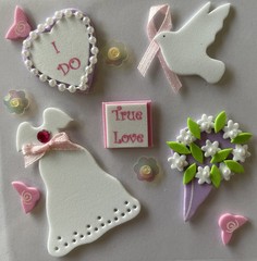 BRIDE “Foamies Foam” Stickers (11pc)Darice•Dress•Bouquet •Wedding•Card Making•