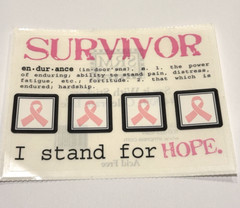 SRM Stickers Celebrate Life 40091 Breast Cancer Survivor Endurance Hope Ribbon