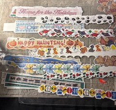 Large Scrapbooking Sticker Ephemera Lot School Baby Holiday Plus Binder Sleeves