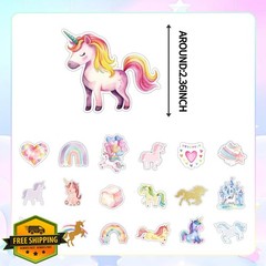 ANONDF unicorn stickers 120 pack rainbow 7