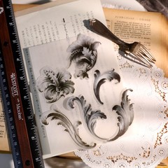63pcs Copper Engraving Translucent Vellum Matte Surface Paper Sticker Scrapbook