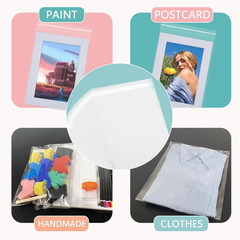 Acid-Free Picture Sleeves, 100Pack Crystal Clear Storage Bags for 9X12 Art Print