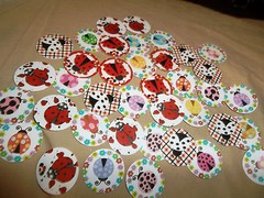 NEW PRE CUT ONE LADY BUGS TOO IMAGES! 30 FOR $6 FREE SHIPPING