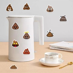 500PCS Poop Stickers 10 Styles Sticker Rolls Funny Meme Stickers Poop Party F…