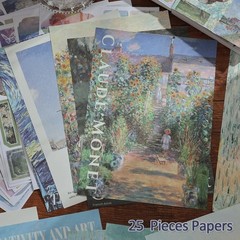 Floral Oil Painting Scrapbook Sticker Set – 500+ Washi Stickers & 25 Papers