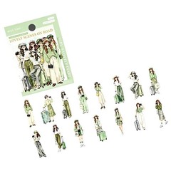 Paper Craft PET Character Sticker, 30 Count Sticker for Journaling Use