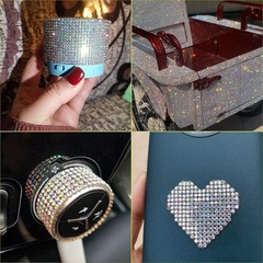 Versatile Rhinestone Bling Stickers – 81000 Crystal AB Gems for Car & Home Decor