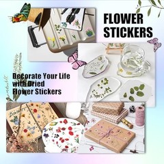 Flower Stickers for Scrapbooking(590 Pieces, 48 Sheets),Decorative Floral Sticke