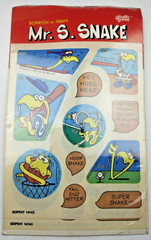 Rare 1984 Mr. S. Snake Serpent SCRATCH ‘N SNIFF 2-Sheet Scented Stickers Vintage