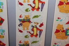 VTG Disney Winnie the Pooh Sandylion 3 packs Stickers Sealed Tigger fall ABC 123