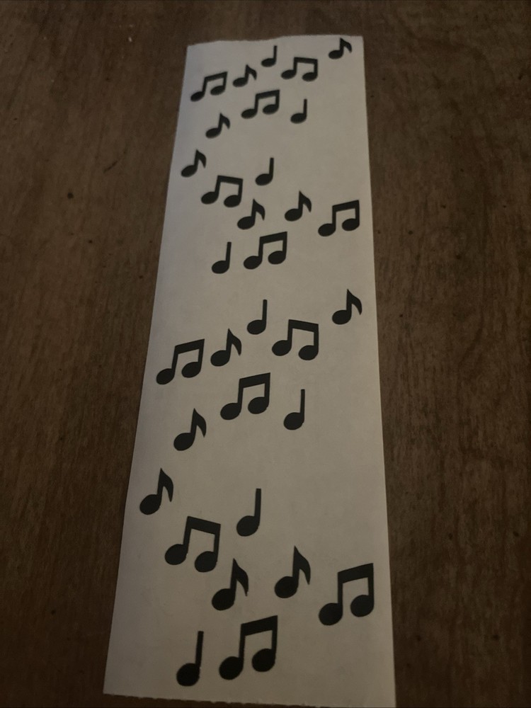 Mrs. Grossman’s Stickers 1 Strip Small Music Notes in Black