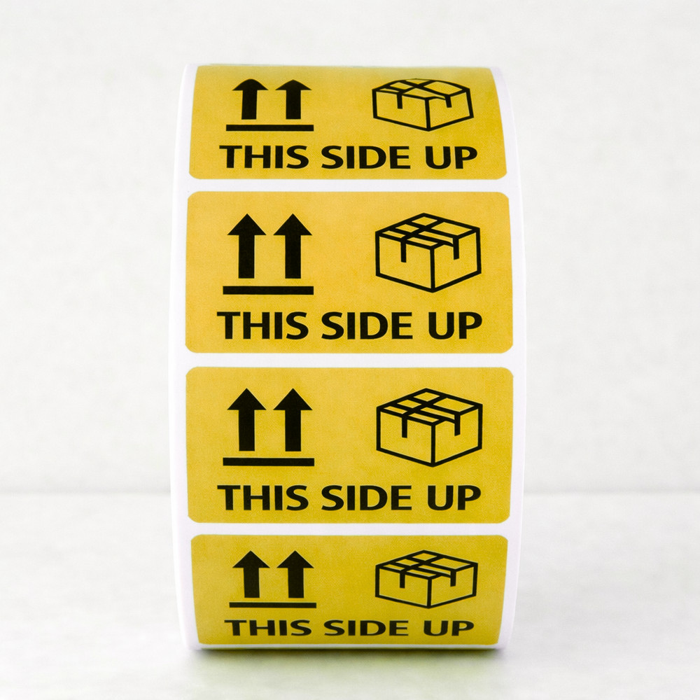 50 Fragile Stickers 2×1 Shipping Labels Handle With Care Red Warning Mailing