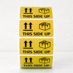 50 Fragile Stickers 2×1 Shipping Labels Handle With Care Red Warning Mailing