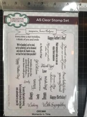New Creative Expressions clr Rubber Stamp MOMENTS IN TIME SENTIMENT free USA shp