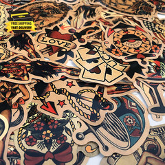 Vintage Stickers, Retro Girl Sailor Sticker Pack 100Pcs Waterproof Vinyl Decals