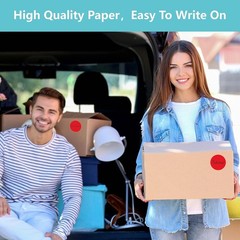 Self-Adhesive 600 PCS Red Circle Labels – Vivid 2″ Dots for Inventory Management