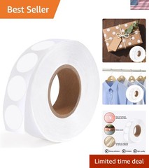 Versatile 1000 Count 1/2 Inch White Circle Stickers for Crafting & Organizing