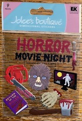 RARE JOLEES HORROR MOVIE NIGHT Knife Axe Chain Saw Blood HALLOWEEN Return Killer