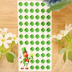 Violette Stickers – Mini Shamrocks – 1 Four Leaf Clover Sticker Sheet – Planners