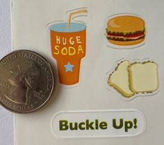 ROAD TRIP Stickers(19pc)Car •Vacation•Rest Stop•Somewhere, USA•Snacks•Map•Signs•