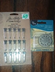 Tim Holtz Blue Moon Beads Scrapbooking Embellishments Lot Metal Keys Gears