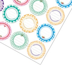 20 Sheets Colorful Waterproof Label Stickers Round Self Adhesive