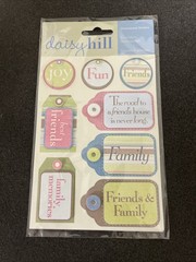 Daisy Hill DImensional Stickers Lot Of 7 Girl Themed Frienships and Fun Themed