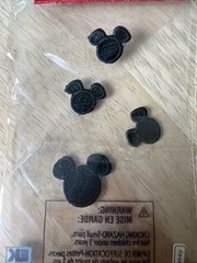 Disney Mickey Mouse Embroidered Stickers Scrapbook Ears Red Black