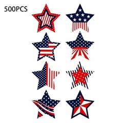 500 Pcs 4th of July Patriotic Stickers 1.5Inch American Flag Sticker USA Four…