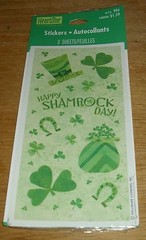 Hallmark St Patrick’s Day Stickers Shamrock Horse Shoe NIP Free Ship at $15