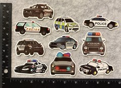 Lot of 10 Assorted Police Car Stickers