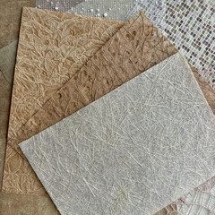 Textured Scrapbook Paper Mesh Fabric – Junk Journal Supplies Assorted Set 51 She