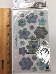 EK Success Jolee’s Sticko Purple Flowers Scrapbook Stickers Lot Dragonflies