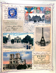 Penny Black Vintage Paris Eiffel Clear Stickers 2003 NOS Scrapbooking Stickeroos