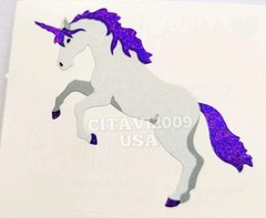 UNICORN STICKER SHEET STRIP PRISMATIC GLITTER MRS. GROSSMAN’S SPARKLE UNICORNS