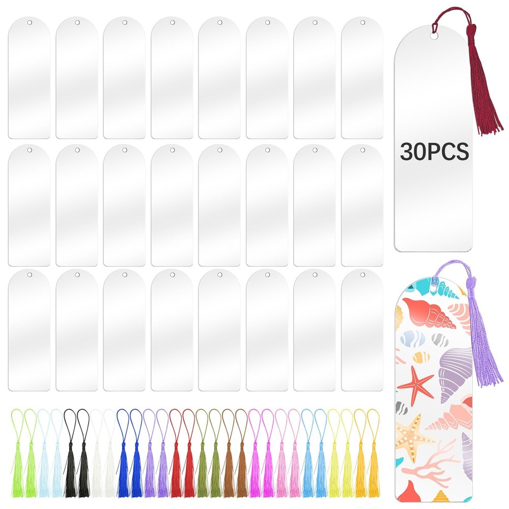 30 Pcs Clear Acrylic 5.9″ x 1.96″/15 x 5cm, 1mm thickness, Semicircle, 30