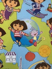 DORA THE EXPLORER AROUND THE WORLD Stickers(23pc)AGC •Cartoon•Adventure•Travel
