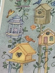 Vintage Ambassador Beautiful Birds Birdhouses Stickers 4 Sheets NIP NOS