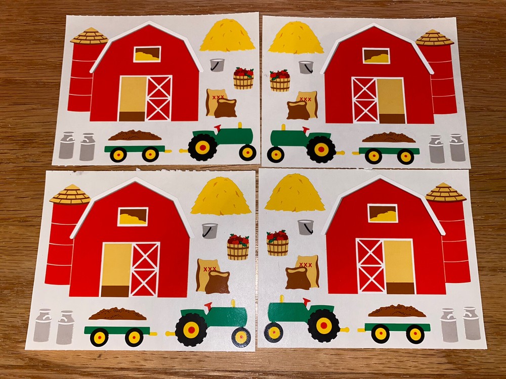 Mrs. Grossman’s Sticker Lot Vintage Barn Tractor 1993 4 Mods Sheets