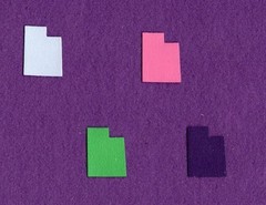 UTAH qk USA state die cuts scrapbook cards