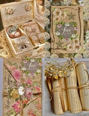 Junk Journal Scrapbook Fabric Wrap 24 Spools Kit – Loaded Bundle 39.37yd – 944ft