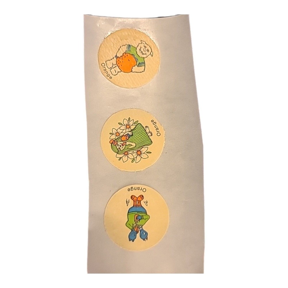 Lot of 3 Vintage 80s CTP Matte Scratch & Sniff Stickers Orange *Restored
