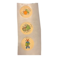 Lot of 3 Vintage 80s CTP Matte Scratch & Sniff Stickers Orange *Restored