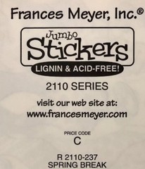 SPRING BREAK Jumbo Mylar Sticker(22pc)Frances Meyer Holiday•Beach•Towel•Flipflop