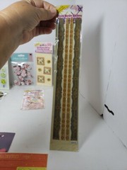 Scrapbook Stickers Crafts Cardmaking 11 Sheets Jolee’s Dimensional Borders Shiny